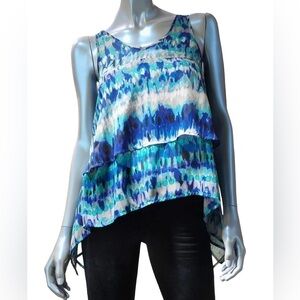 ROCK & REPUBLIC Sleeveless Tiered Ruffle Top Women's Size S